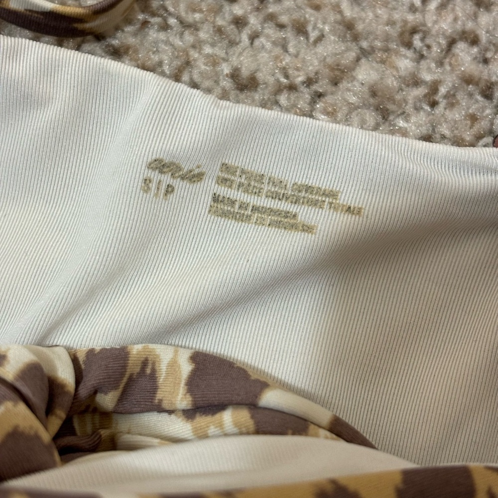 Aerie Leopard Print One Piece Full Coverage Wrap Top Size Small | resort | beach - Picture 2 of 4